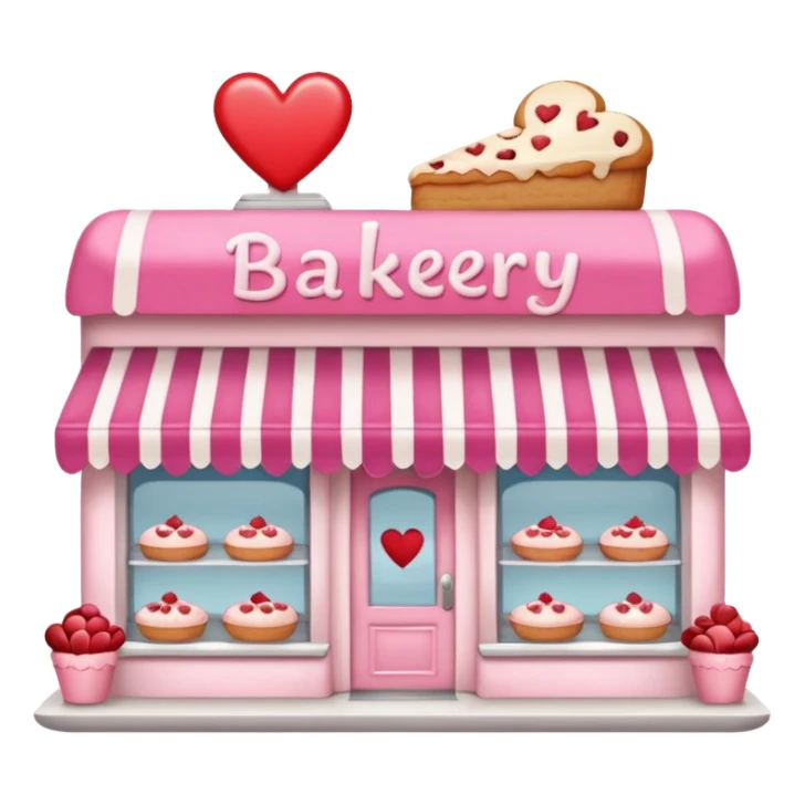 Cute pink Bakery sticker
