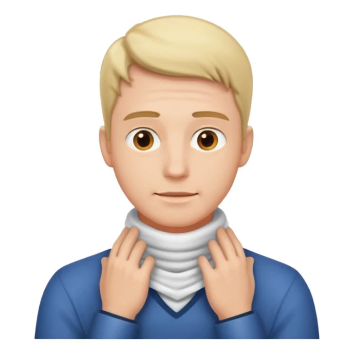 a guy with hands around its neck sticker