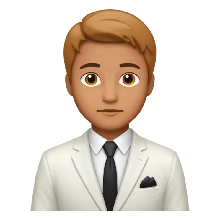 man wearing white suit  sticker
