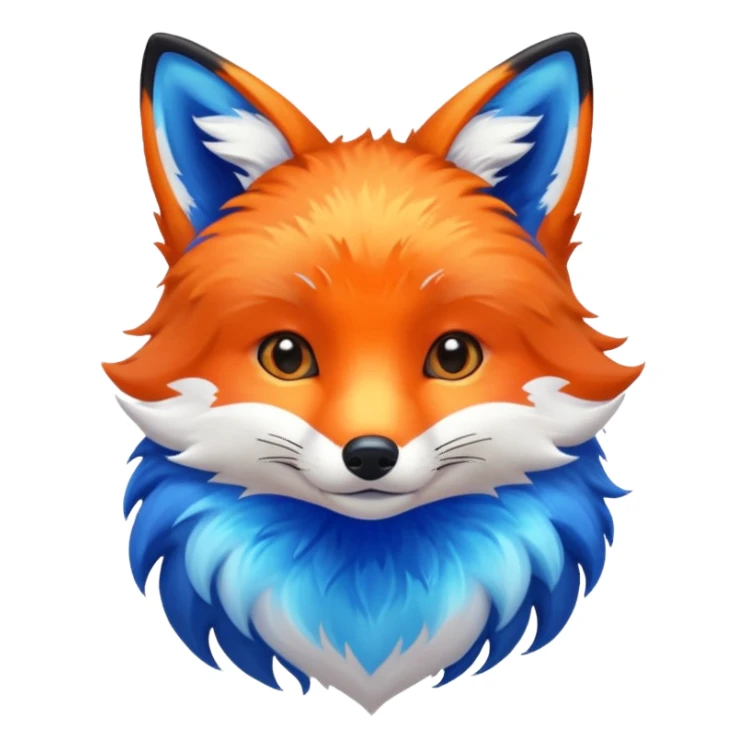 a galaxy print fox sticker