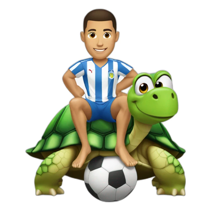 Ronaldo sur une tortue sticker