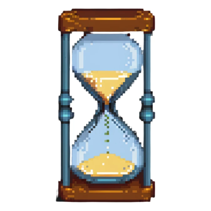 hourglass timer for limited offer sticker