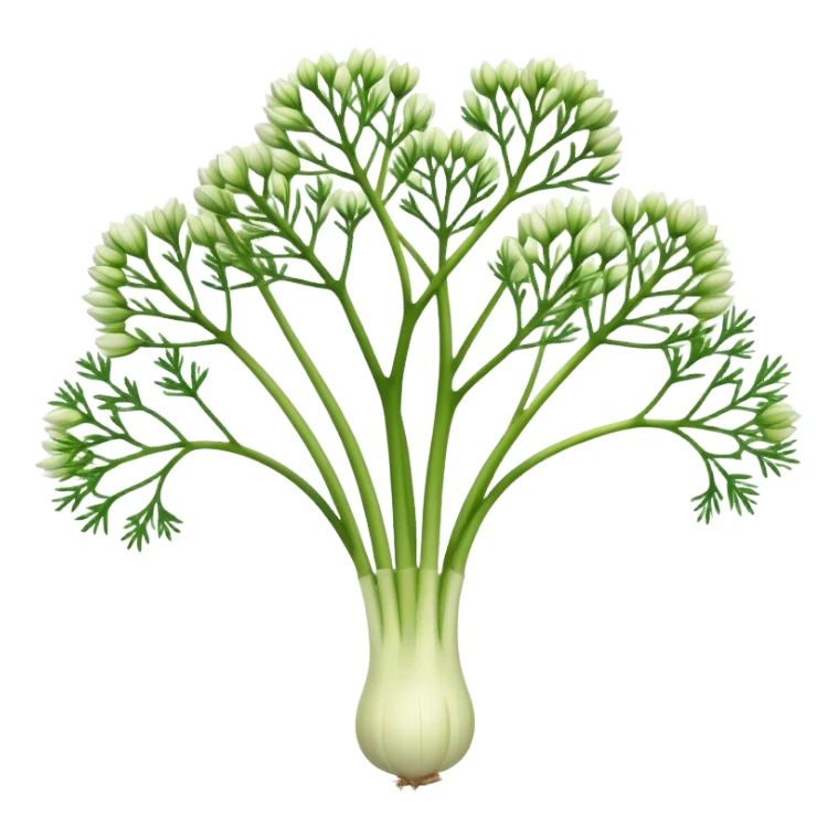 fennel bulb with 4 branches sticker