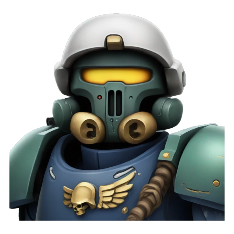 Space Marine 40k Thinking sticker