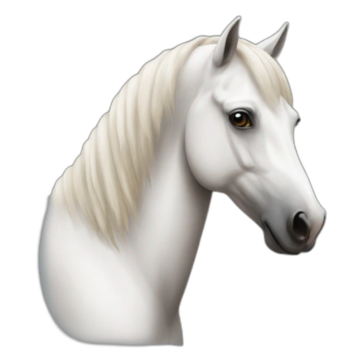 Marroun and white horse sticker