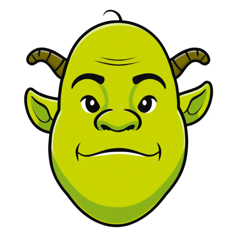 iconic Shrek face sticker