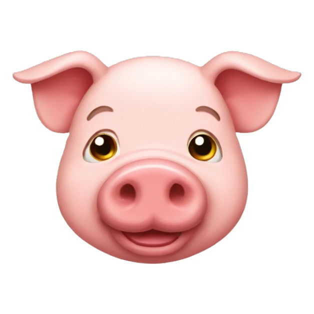 Red Face pig sticker