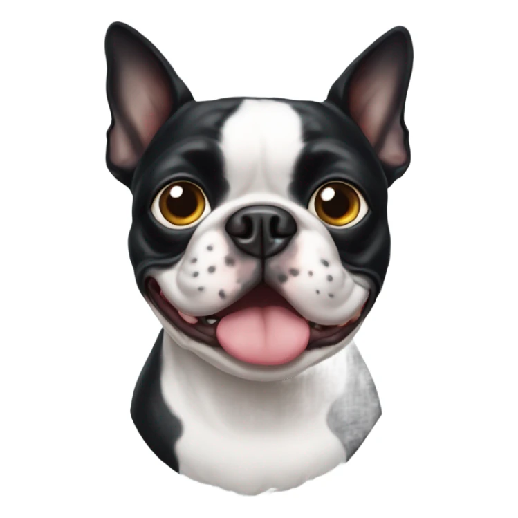 One eyed Boston terrier sticker