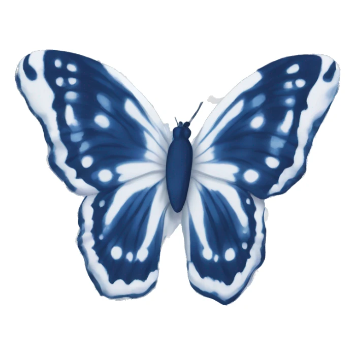 Navy blue and white tie dye butterfly  sticker