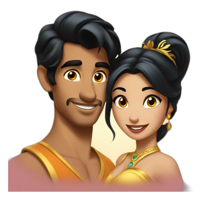 Aladdin and Jasmine sticker