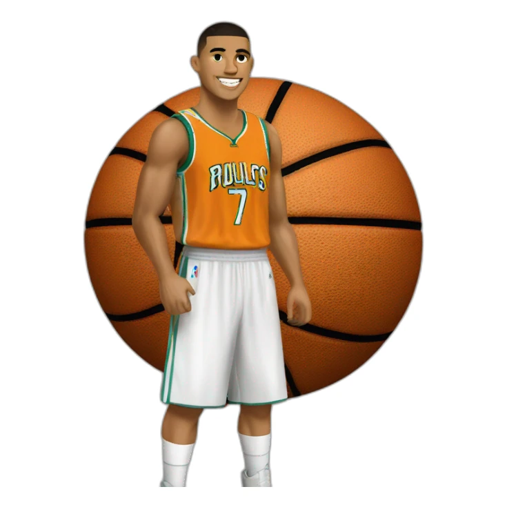 ronaldo basketball sticker