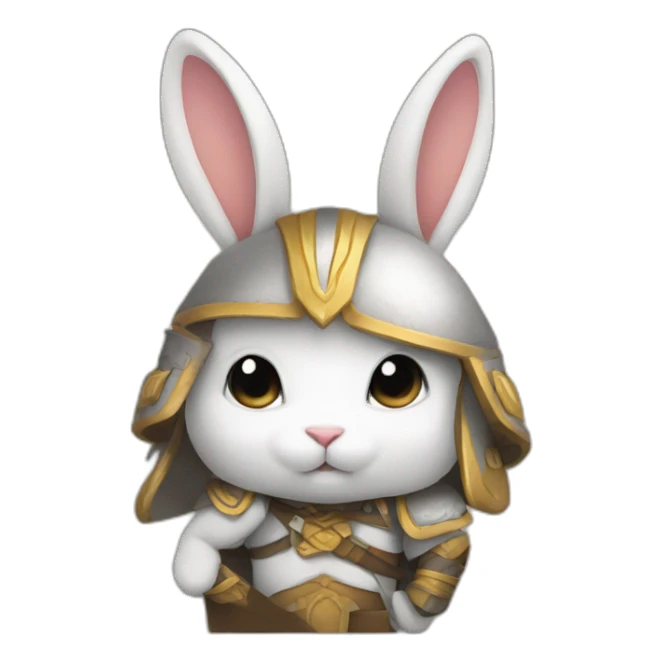 Warrior bunny sticker