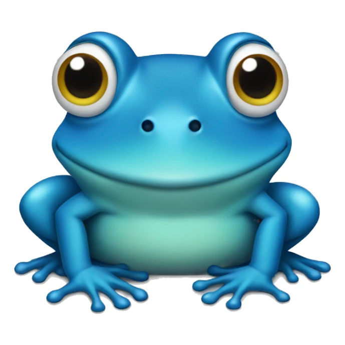 Blue frog sticker