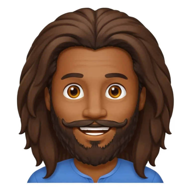 long haired bearded black man sticker