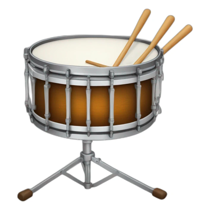 snare drum with drumsticks sticker
