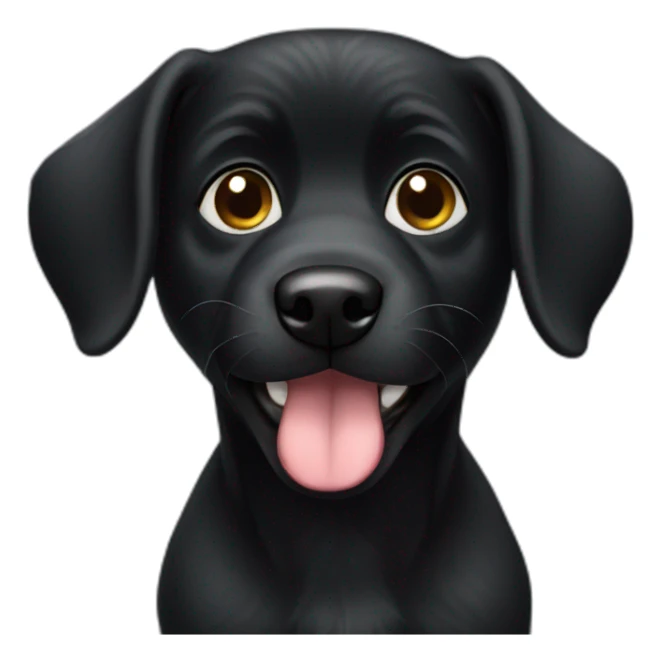 little black dog sticker