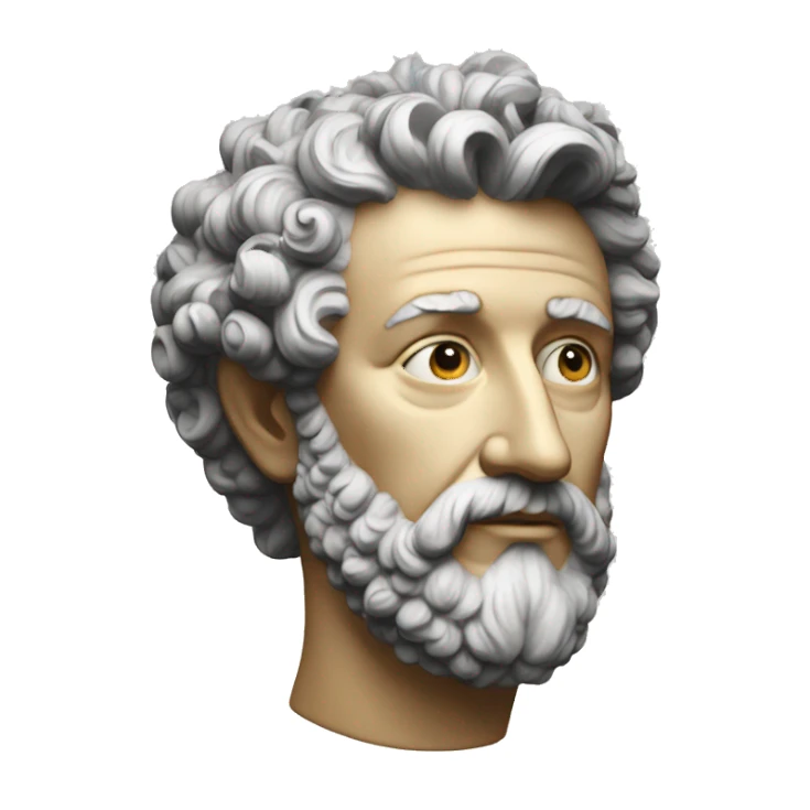 Marcus Aurelius drawing a paint  sticker