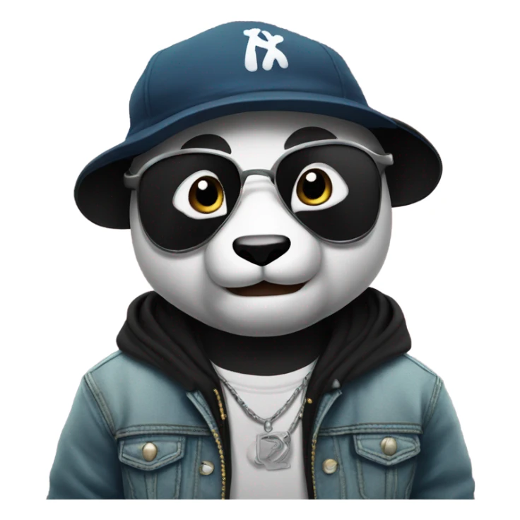Rapping panda bear sticker