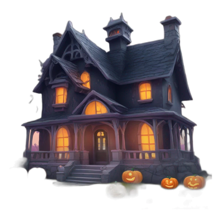 cute halloween mansion sticker