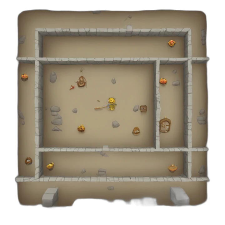 Orthagonal projection dungeon sticker