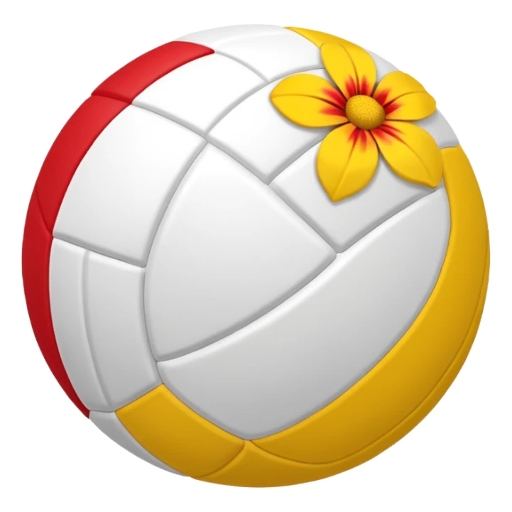 Vollyball with flowers sticker