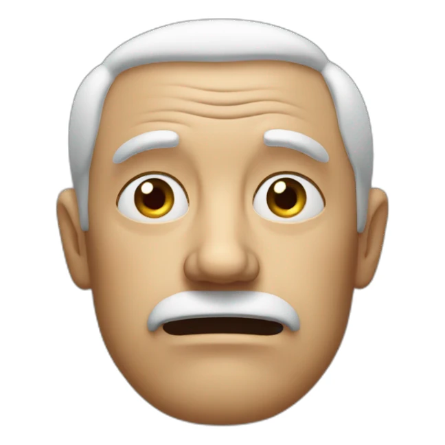 Sad grandfather sticker