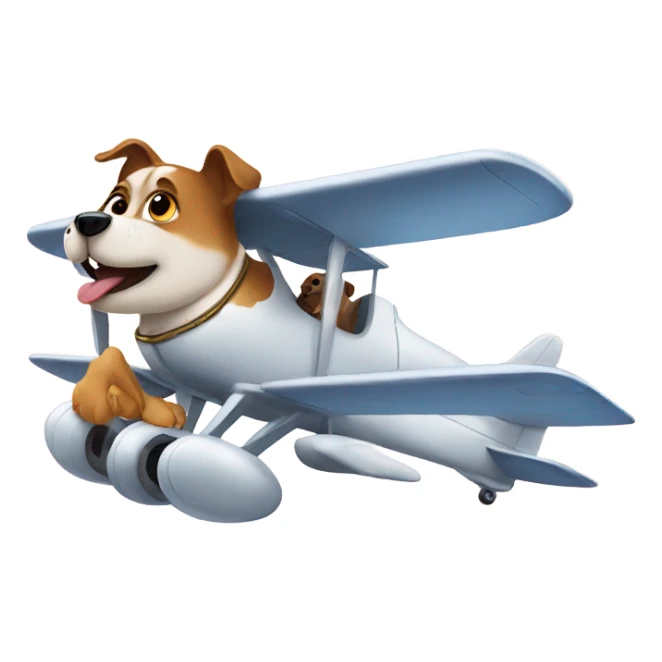 dog in a plane sticker