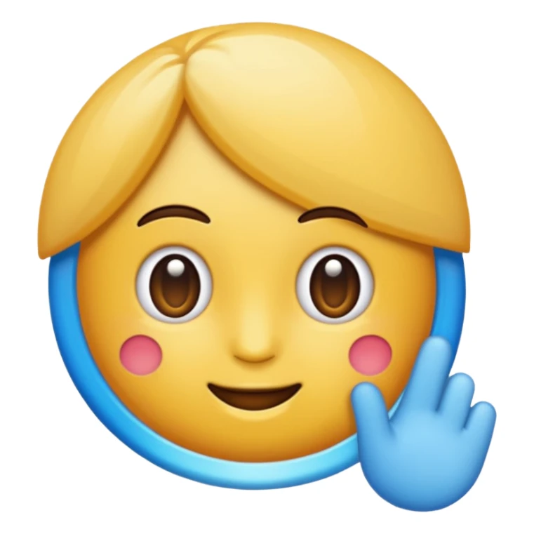 ✔️ crea este emoji pero en celeste sticker