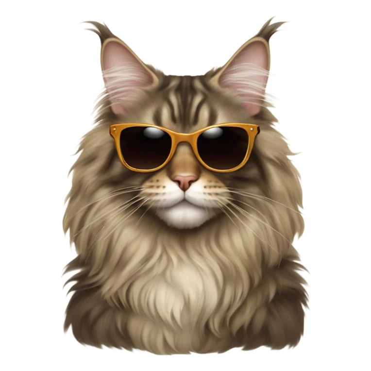 Maine coon with sunglasses sticker