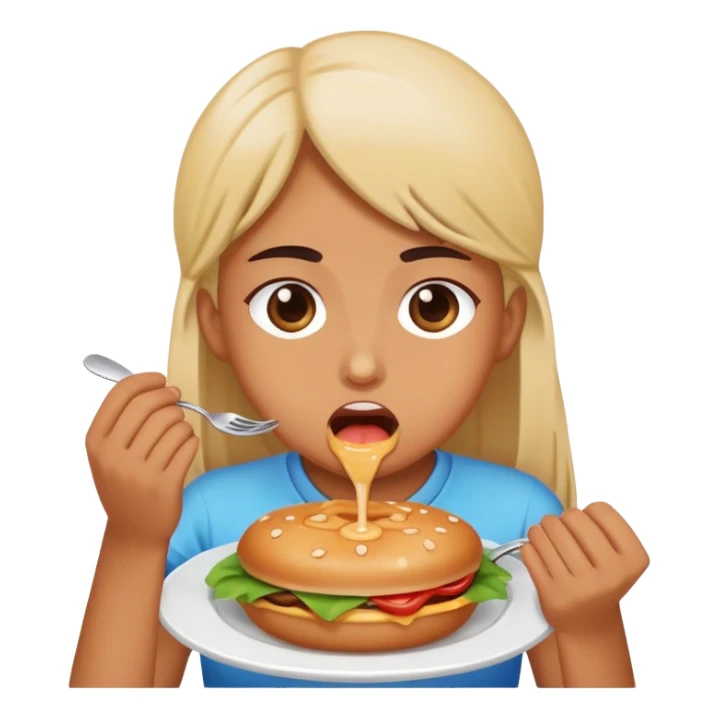 Drooling over food sticker