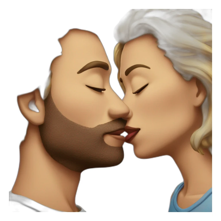 two-people-kiss sticker