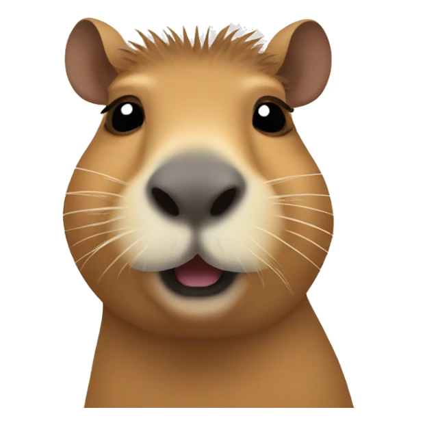 Capybara with mustache  sticker