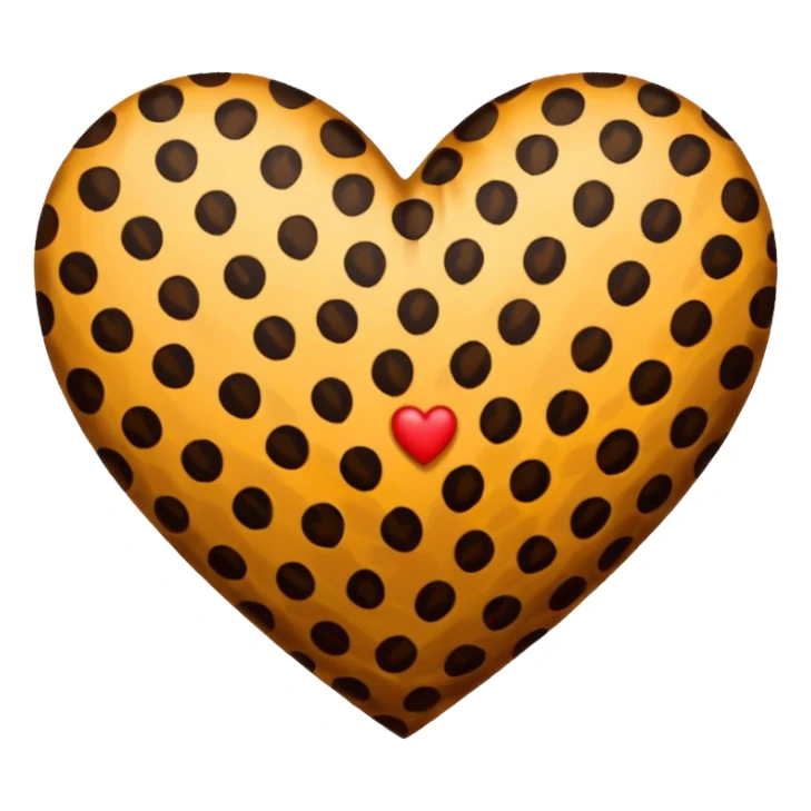 leopard print heart sticker