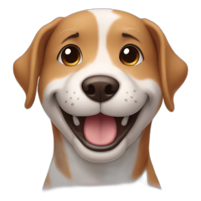 Smiling dog sticker