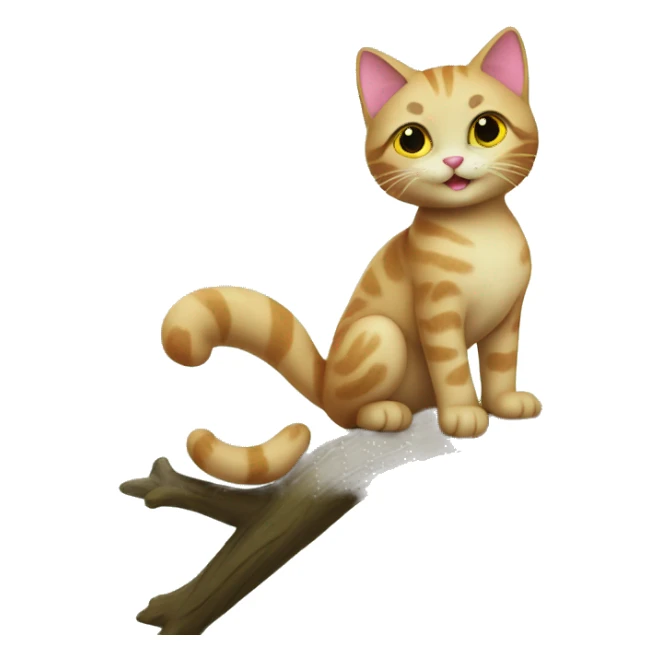 kitty on a tree sticker