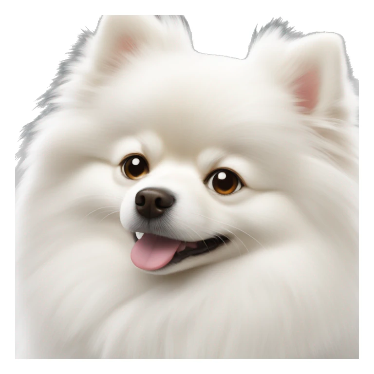 White Pomeranian Spitz is lying sticker