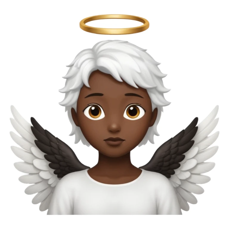 angel with black skin sticker
