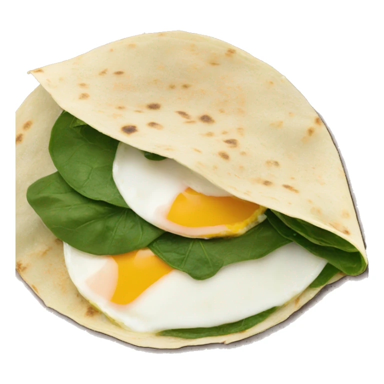 spinach feta egg white tomato tortilla wrap sticker