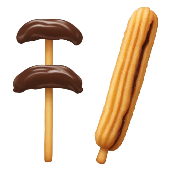 Chocolate dipped churro sticker