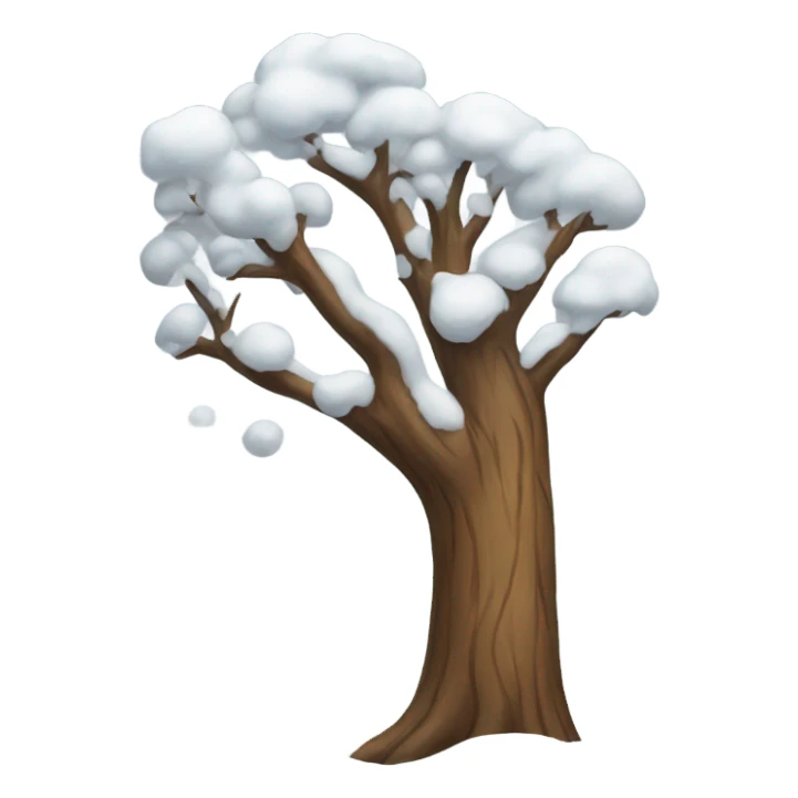 Snow on a tree sticker