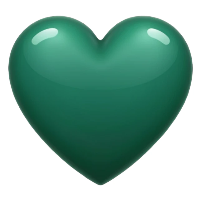  dark green heart sticker