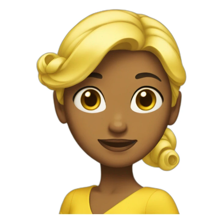 disney yellow dress sticker