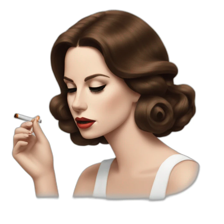 Lana del Rey smoking cigarettes sticker