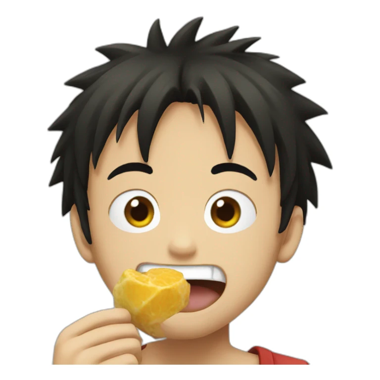 Luffy eating sticker