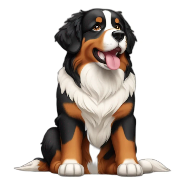 bernese mountain dog fire-camp and camper sticker