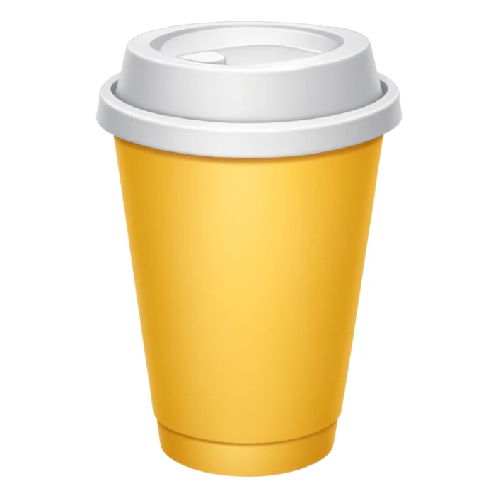 yellow disposable cup sticker