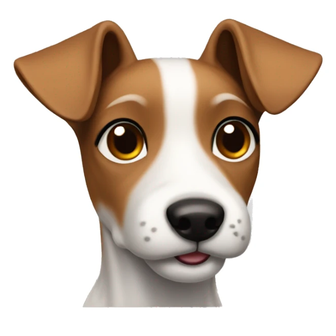 Mini fox terrier with full brown face. No markings sticker