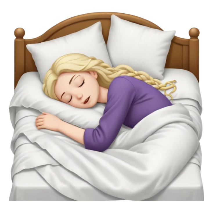 person in bed sticker