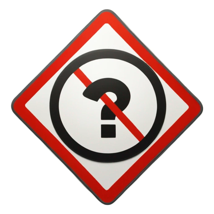alert road sign with exclamation mark at center sticker