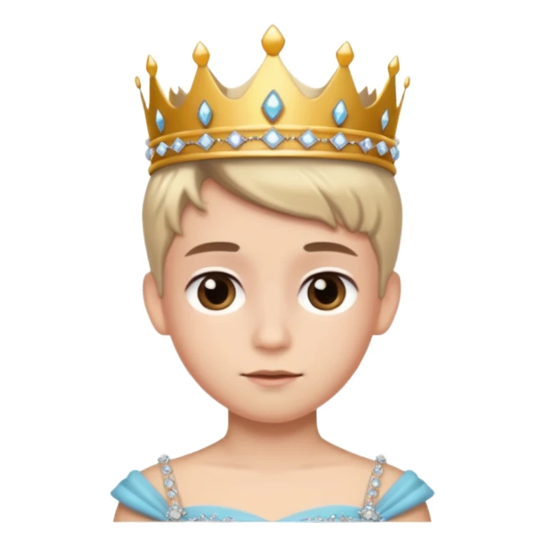 The boy is getting a princess makeover sticker